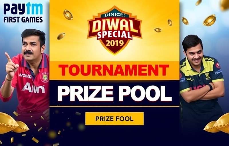 Diwali Special Event on Paytm First Games Paytm First Games Diwali special tournament poster showing large prize pool